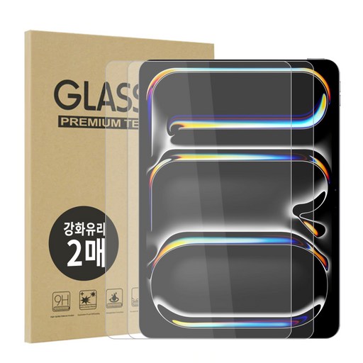 니하 아이패드 갤럭시탭 태블릿 강화유리, 투명, 1세트