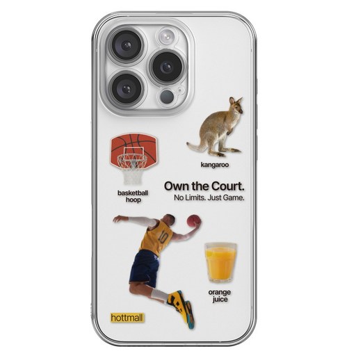 핫티몰 펑키 스포츠 믹스 프린팅 투명 휴대폰 케이스