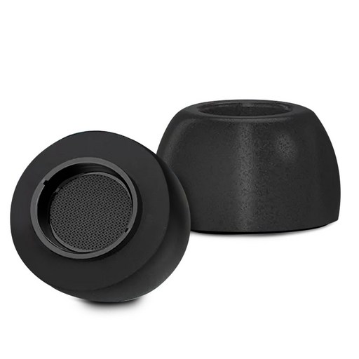 더조은셀러 메모리폼 이어팁 2P 갤럭시 버즈4프로 버즈3프로 호환, 블랙-M, 1세트, 갤럭시버즈4프로/3프로