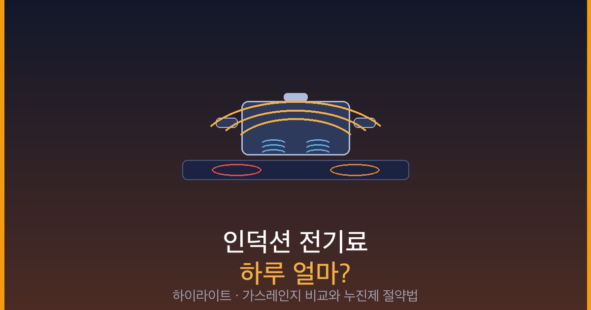 인덕션 전기료 하루 얼마 하이라이트 가스레인지 비교 누진제 절약법 썸네일